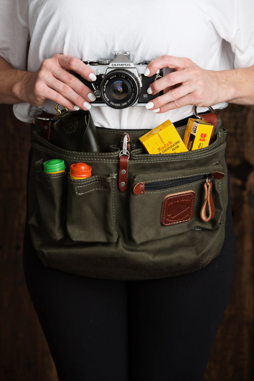 Explorer Lens Quiver | Canvas and Leather Messenger Bag
