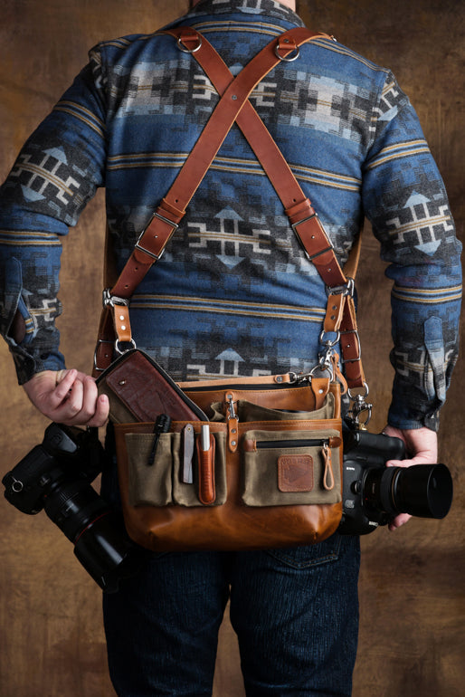 Explorer Lens Quiver | Canvas and Leather Messenger Bag